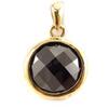 [C4747] - Gold Plated Pendant 'Linda' Black
