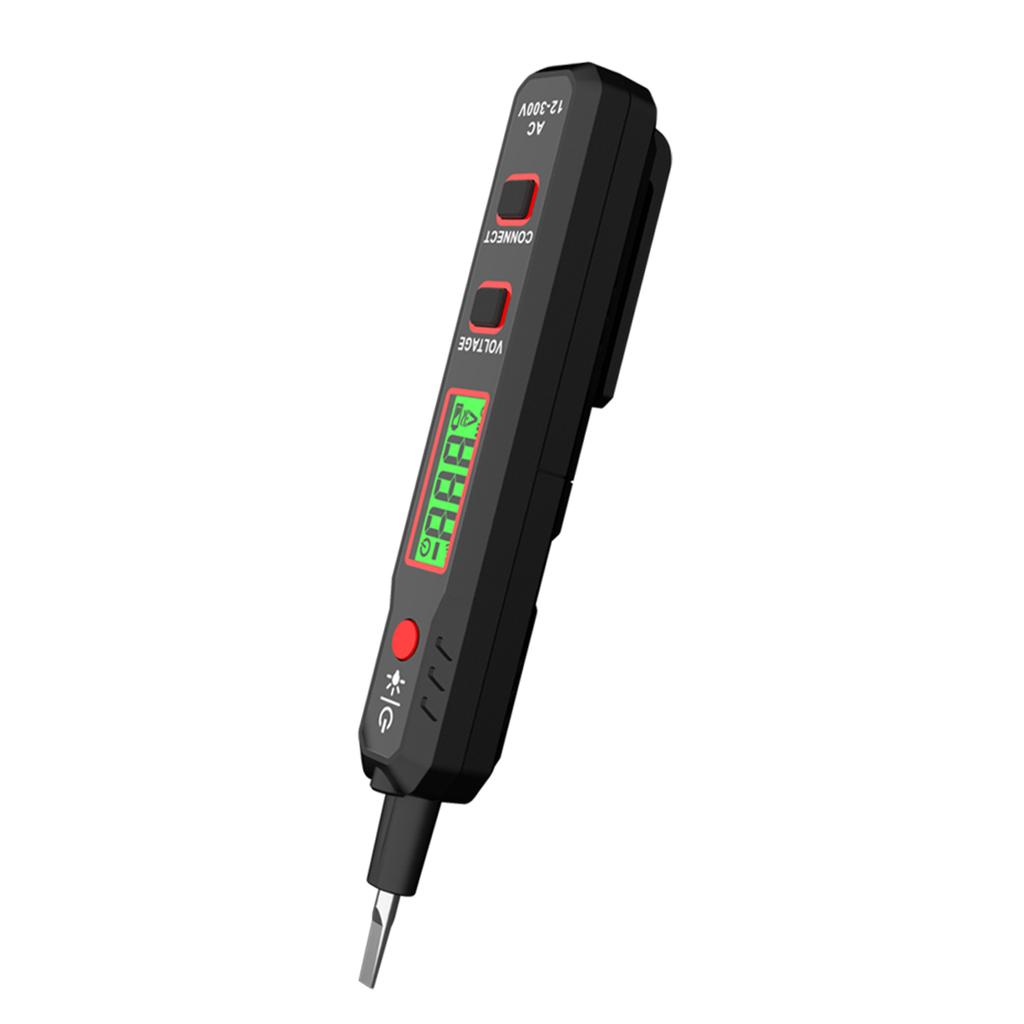 HABOTEST HT89 Детектор напряжения AC 12-300V Детектор контактного напряжения для фазы/нейтрали/земли с фонариком, ЖК-дисплеем, искателем разрыва цепи со звуком и