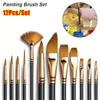 12Pcs/Set Acrylic Materials Painting Brush Set Multi-functional Drawing Supplies
