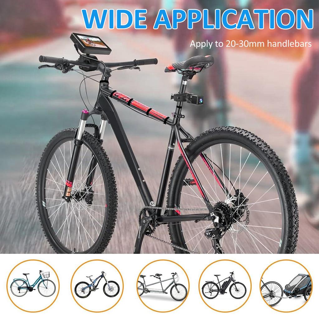 Зеркало на руль велосипеда, 1080P Перезаряжаемая записывающая камера заднего вида для велосипеда с 4.3   монитором Ночное видение 110