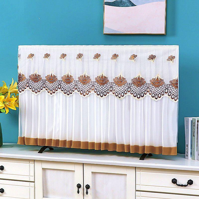 Универсальная пылезащитная крышка для телевизора в китайском стиле - Полное покрытие, Включение без снятия, Совместимость 55-75 дюймов