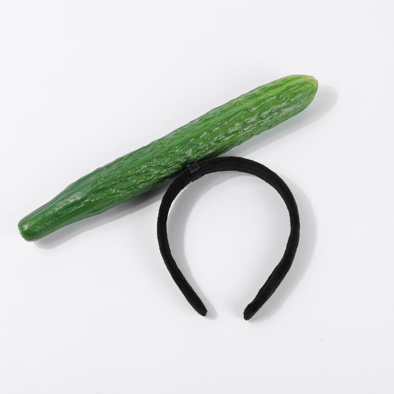 Креативные 3D-ободки для волос с овощами: Аксессуары для волос из моркови, перца, баклажана и зеленых овощей для женщин