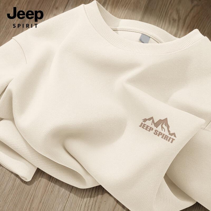 JEEP SPIRIT Men's 2025 Round Neck Loose Fit Sweatshirt