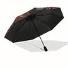 Devilish Design: Baphomet Pentagram StickerUmbrella, Portable 3-Fold Compact Umbrella,Christmas Gift ES499