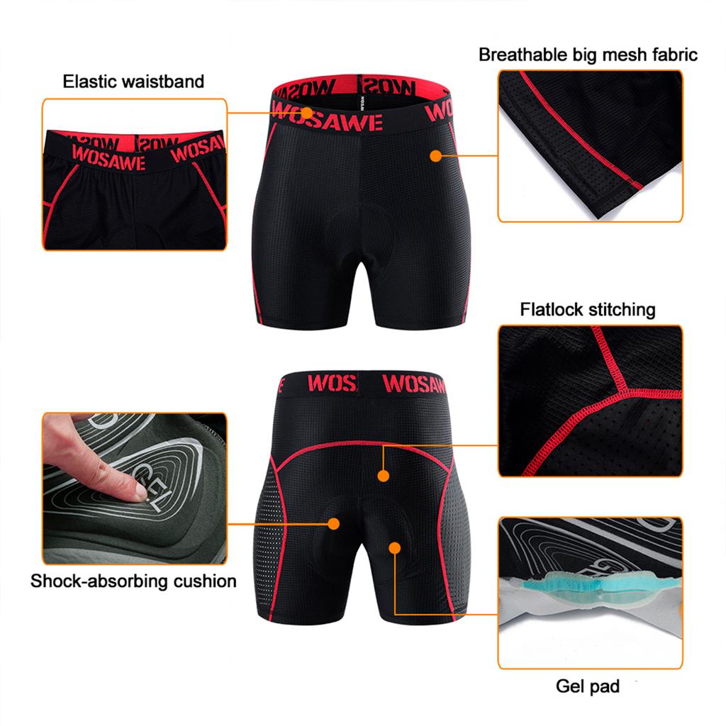 Мужское нижнее белье для велоспорта, шорты с дышащей сеткой, велосипедные шорты с гелевыми подушечками, велосипедные MTB, шоссейные велосипедные шорты для езды на велосипеде