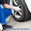 Quacc 8.1" Flexible Tire Valve Extension Adapter with Cap, Rubber Tyre Inflator Extension Adaptor Air Extender for Most Auto E-Scooter Tractor