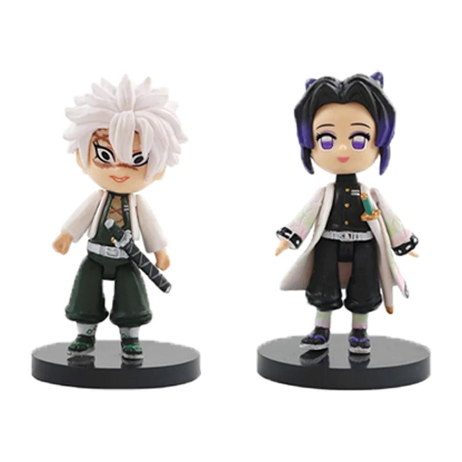 Q Posket Figure Wholesale Demon Slayer Mini Figurine 9Pcs/Sets Kimetsu No Yaiba Small PVC Dolls Desktop Decoration
