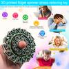3D Printed Fidget Spinner Toy Stress Anxiety Relief Kids Teens Adults Fingertip Gear Gyroscope Portable Travel Sensory Spinning Toy