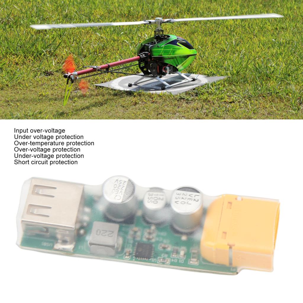 XT60 to USB Fast Charging Converter Support 3S?6S Lipo Battery Fast Charge Adapter for RC Racing Drone
