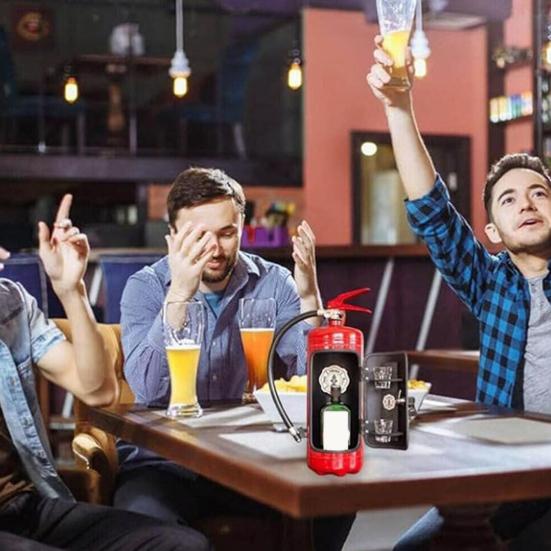 Mini Extinguisher Wine Box Metal Bar Hidden Liquor Cabinet Simulation Extinguisher Drinks Cabinet Gift for Boyfriend Father Brother