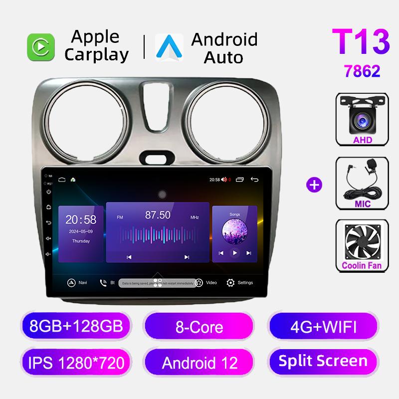 Автомобильное радио для Renault Lodgy Dacia Dokker 2012-2020 4G WIFI Мультимедийный видеоплеер GPS-навигация Carplay Android Auto Stereo