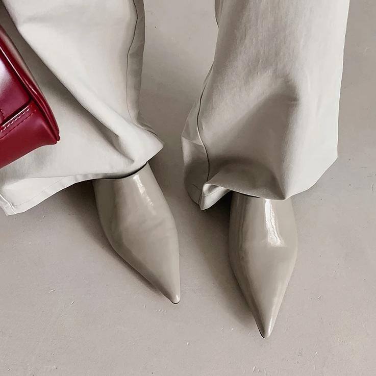 Баотоу Сандалии на низком каблуке Женские Остроносые Глубокий вырез Нескользящие Износостойкие Сандалии Уличные Шлепанцы Женские Шлепанцы