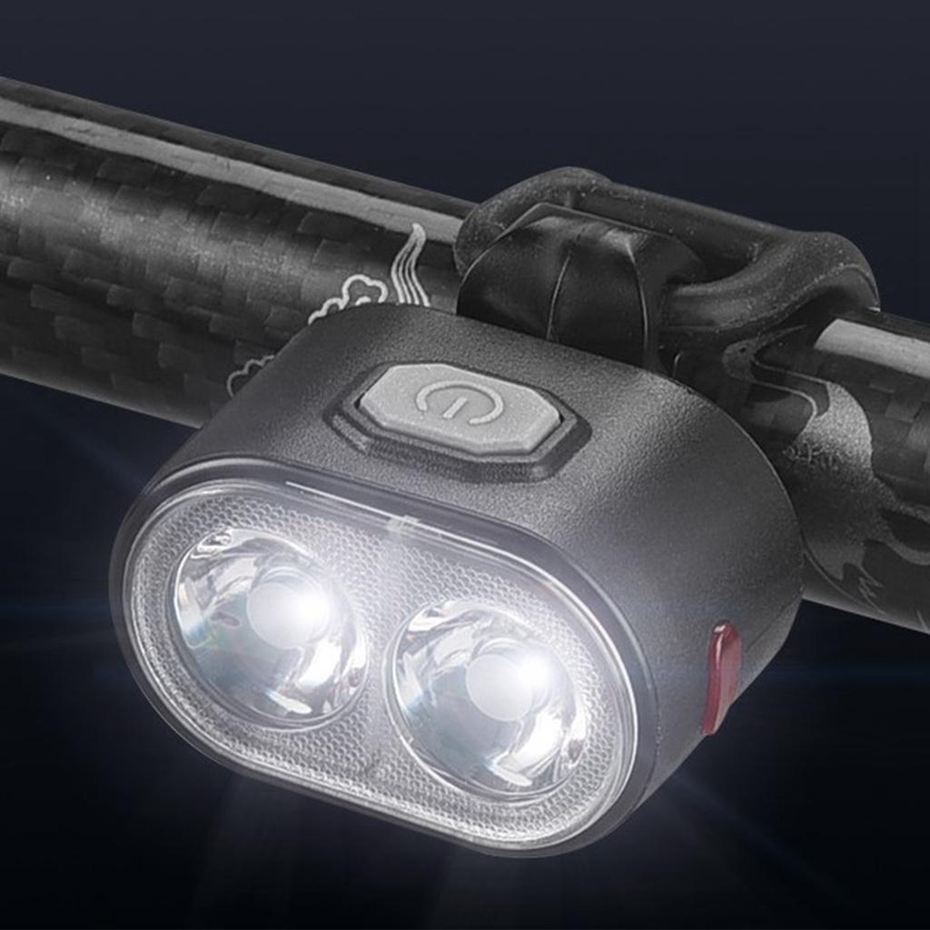 Передний велосипедный фонарь Красный Белый USB-перезаряжаемый Яркий Легко монтируемый Компактный велосипедный аксессуар для MTB