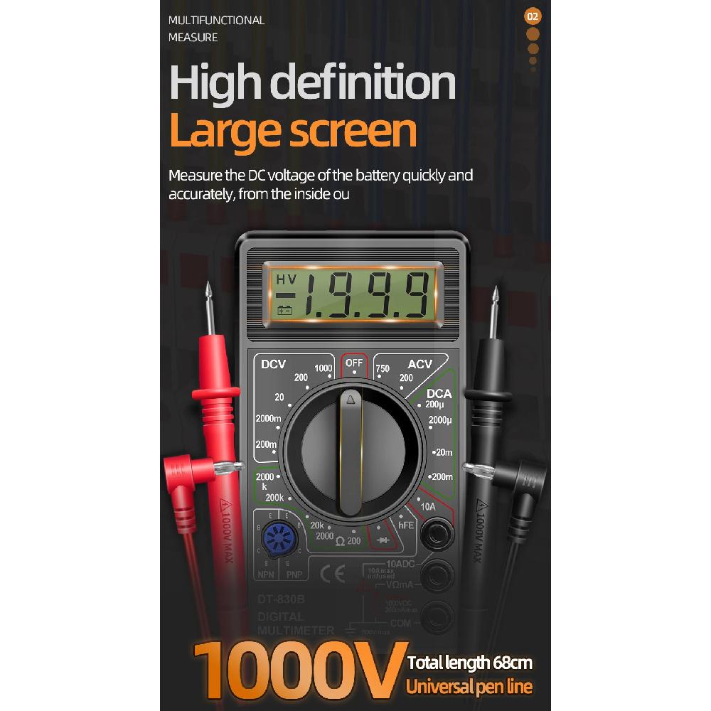 ANENG DT830B Digital Multimeter + BT167 Battery Tester Combo 1999 Counts AC DC Voltage Current Resistance Tester Tool Set