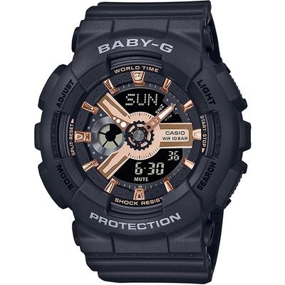 Женские часы Baby-G BA-110XRG-1AJF [BABY-G BA-110 SERIES женские резиновые ремешки] круглые часы из смолы