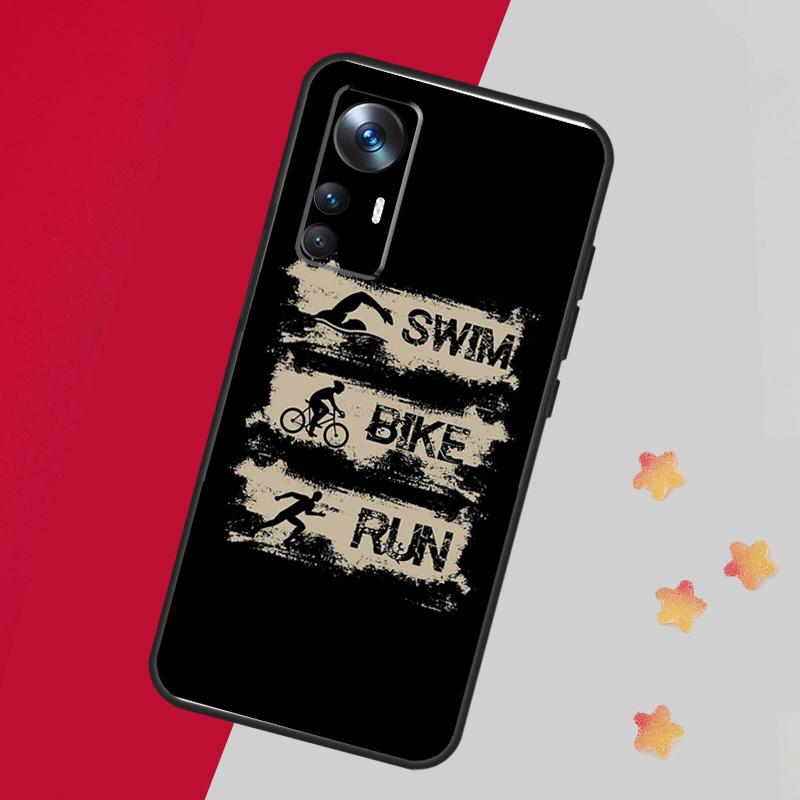 Triathlon Tri Life Swim Bike Run For POCO F5 X3 X5 Pro F3 F4 M5s X4 GT Case For Xiaomi 13 14 Pro 11T 12T 13T Pro 12 Lite 12X