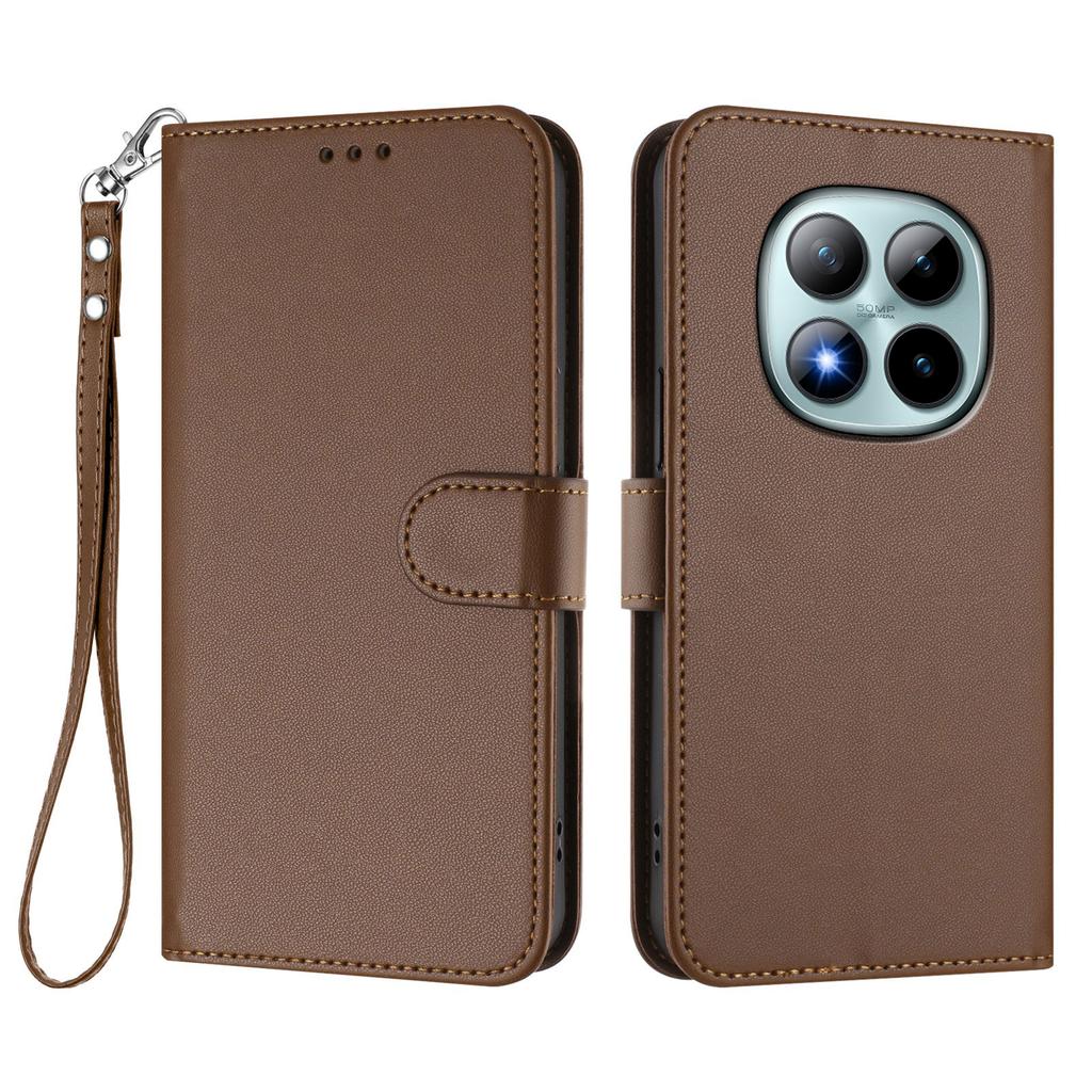 For Xiaomi Redmi Note 15 Pro+ 5G Leather Case Wallet Stand Phone Cover with Wrist Strap