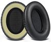SOULWIT Replacement Ear Pads and Cushions for Audio-Technica ATH-ANC7/ANC7B, Soft Protein Leather Ear Cups with High-Density Foam - Black