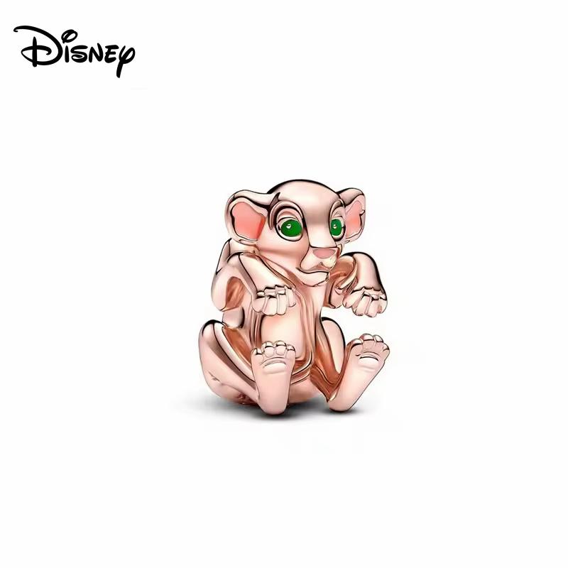 Disney 925 Silver Minnie Strawberry Bear Charms Beads Fits 3mm Original Bracelet Necklace Womens DIY Fine Jewelry Gifts