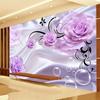 Photo Wallpaper 3D Floral Purple Rose Silk Background Modern Simple Romantic Living Room Bedroom Wall Design Mural