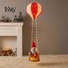 Indoor Festive Lighting Christmas Santa Claus Hot Air Balloon Lantern, Lighted Outdoor Decoration with Foldable Holiday Decorations LED String Lights,
