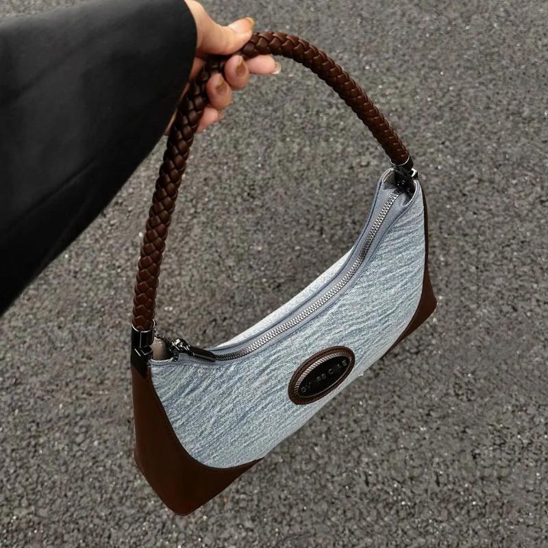 Компактная универсальная высококачественная сумка через подмышку для женщин, модная ретро-сумка, универсальная джинсовая сумка через плечо