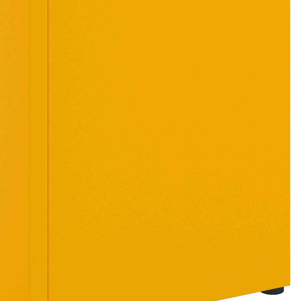Umbrella Stand with Storage Mustard Yellow 15.5 x 15.5 x 49 cm Metal