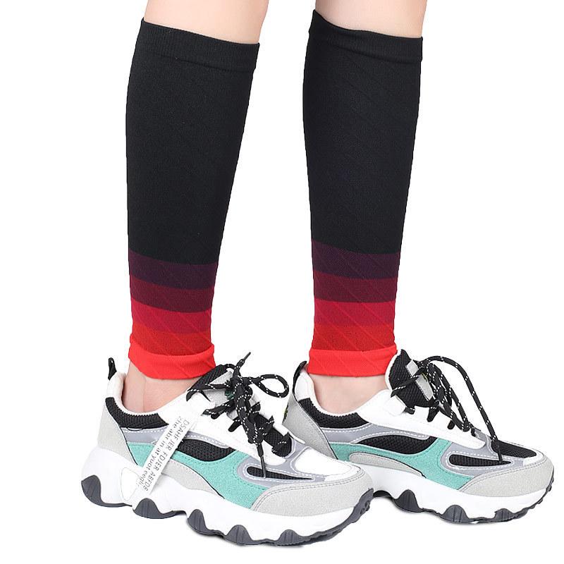 Фитнес Спорт Компрессионные Леггинсы для Ног Уличный Велоспорт Бег Компрессионные Носки Унисекс Влагоотводящие Дышащие Эластичные Носки-Чулки