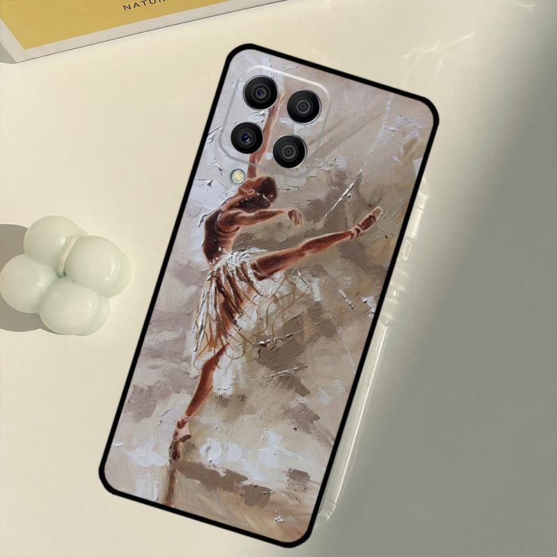 Чехол для Samsung Galaxy M15 M35 M21 M16 M06 M33 M13 M53 M11 M31 M55 M14 M34 M54 M12 M32 M52 с изображением балерины