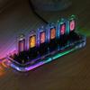 Сделай сам Творческие Ретро Часы на Газоразрядных Индикаторах Кристалл IPS RGB Имитация Nixie Трубки Часы Wi-Fi Настольные Часы Настольные Часы с Nixie Трубкой Подарок
