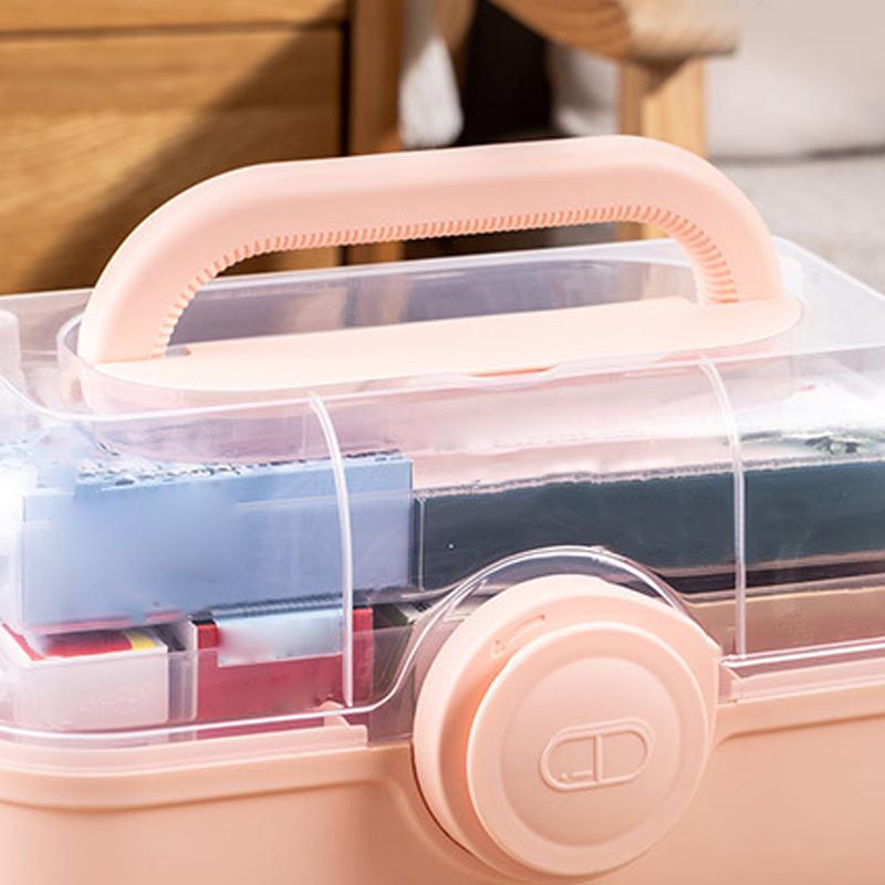 Ящик для хранения лекарств пластиковый многослойный медицинский шкаф большой емкости для дома