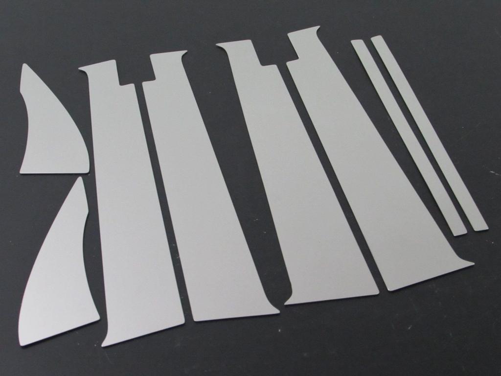 BRIGHTZ Finish Stainless Steel Pillar Panels with Visor for Mira Gino Ultra-Mirror L650S/L660S (8-Piece Set) [PIL-SIL-348] (Part Number 4812)