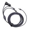Кабель питания с 2 портами PD30W и QC3.0 18W, Быстрая автомобильная зарядка. Совместим с автомобилями 12-24 В. Изготовлен из провода 18AWG для