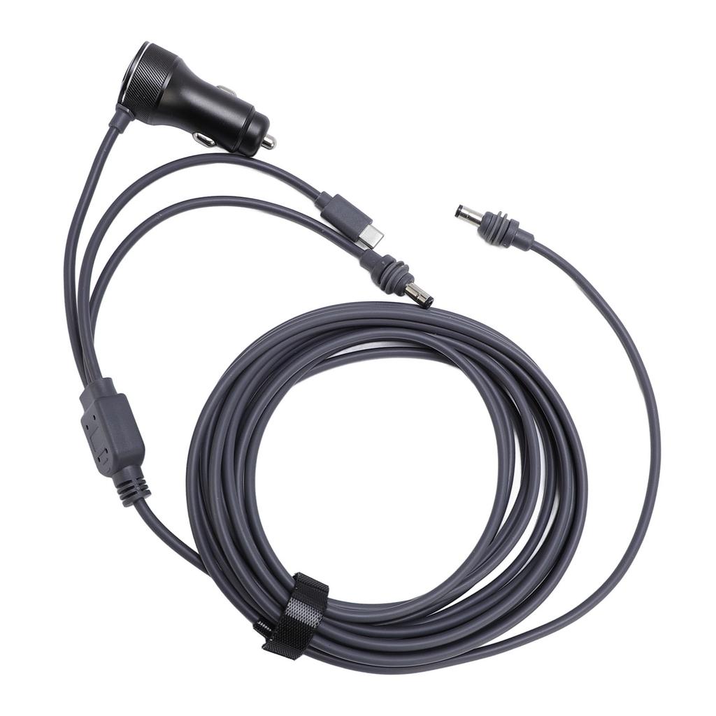 Кабель питания с 2 портами PD30W и QC3.0 18W, Быстрая автомобильная зарядка. Совместим с автомобилями 12-24 В. Изготовлен из провода 18AWG для