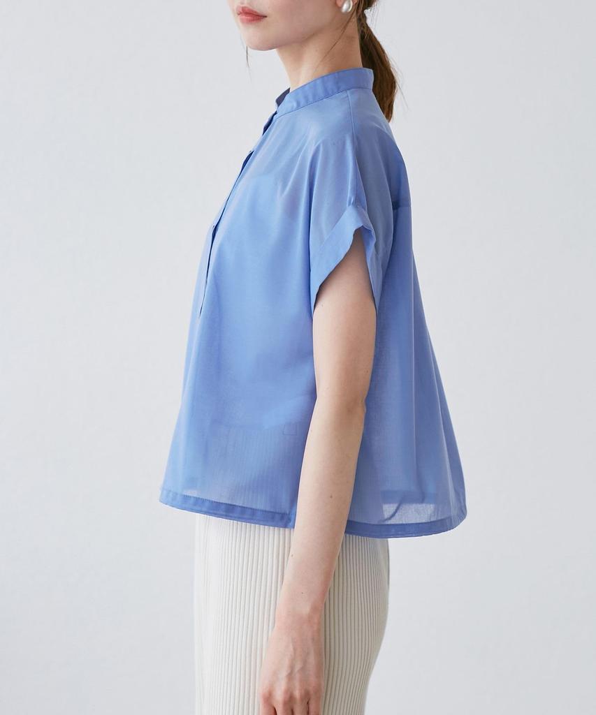 ROPE PICNIC Balloon Hem Blue Women's Blouse, (44)