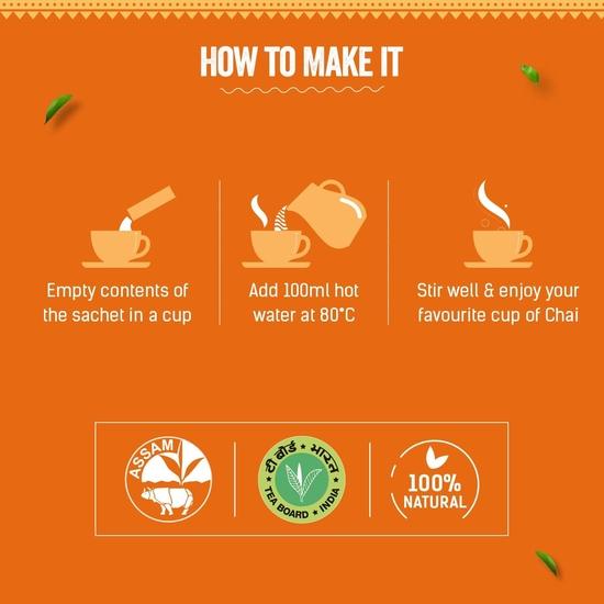 Chaayos Растворимый чайный премикс - со вкусом имбиря - с низким содержанием сахара (36 пакетиков) | Растворимый чай | Чайный премикс | Имбирный чай |288 грамм