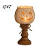 Autumn Holiday Party Supplies Rustic White Pumpkin Tealight Candle Holder Set, Farmhouse Halloween Tea Light Decorative Fall Accents for Coffee
