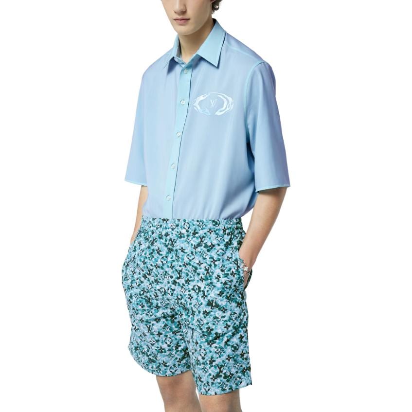 Louis Vuitton SS23 Повседневные шорты мужские синие 1ABJKY