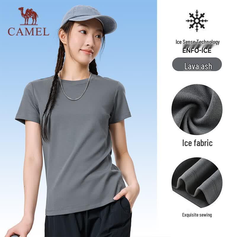 CAMEL Women's Ice Feel Anti-bacterial Breathable Short Sleeve T-Shirt