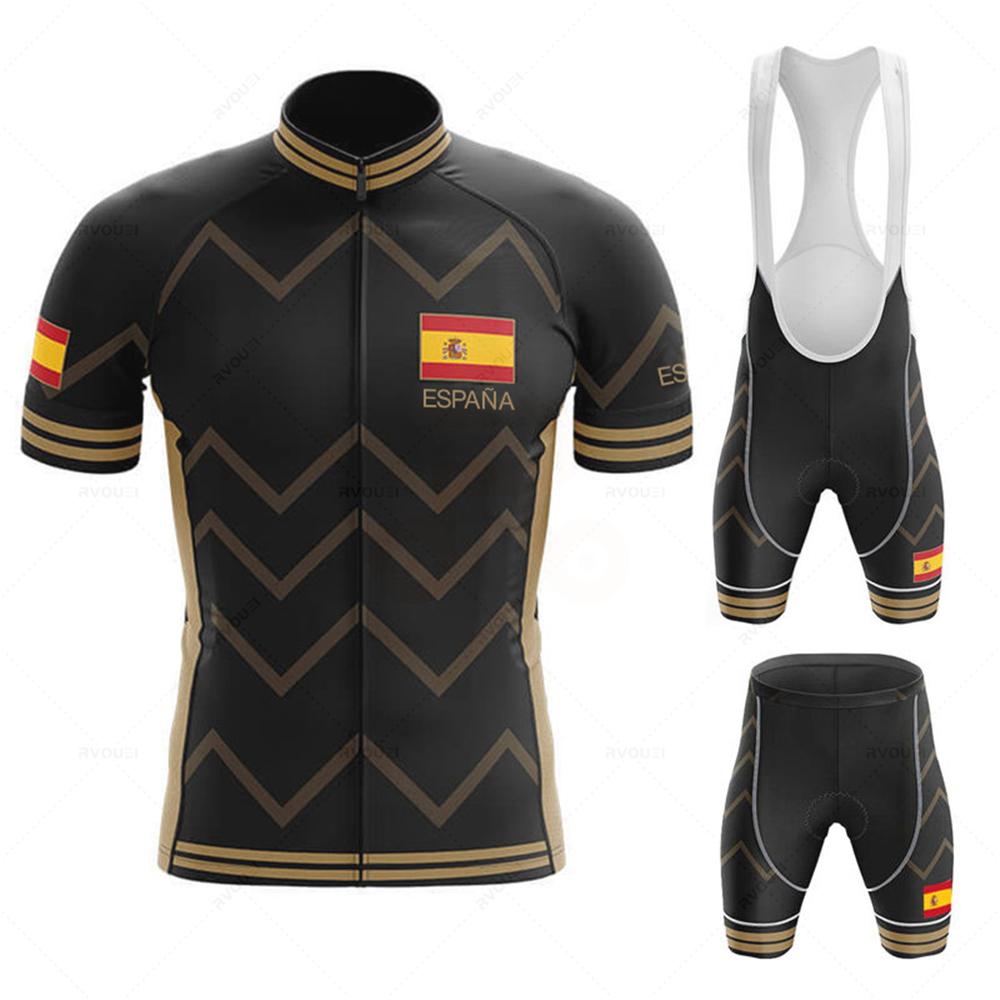 2026 Breathable Team Men's Summer Spain Cycling Jersey Set Breathable Racing Sport Mtb Bicycle Cycling Clothing Mallot Ciclismo Hombre
