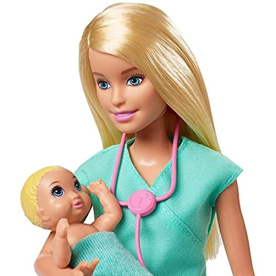 Barbie Baby Doctor Playset with Blonde Doll 2 Infant Dolls Toy Pieces Multi [Product]