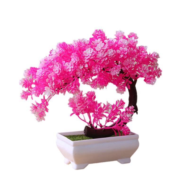 Набор искусственных цветов для украшения интерьера - Маленькое растение в горшке для обеденного стола и композиций в гостиной