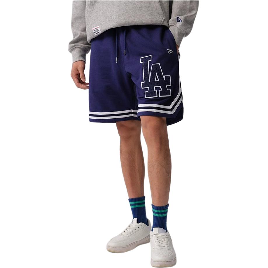 New Era SS24 MLB Простой логотип Вышитые Свободные Повседневные Шорты Унисекс Шорты Темно-Синие 13788434