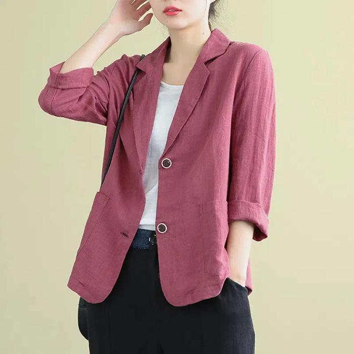 Women's Casual Jacket, Spring Loose Short Suit Jacket