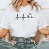 COFFEE ECG EKG Print T Shirt Men Women New Fashion T-shirt Funny Casual T-shirt Summer Fashion CAFFEINE MEME Aesthetic Tshirts