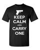 Взрослая футболка Keep Calm And Cary One 2-я поправка Разрешение Про-оружие Смешная футболка Унисекс