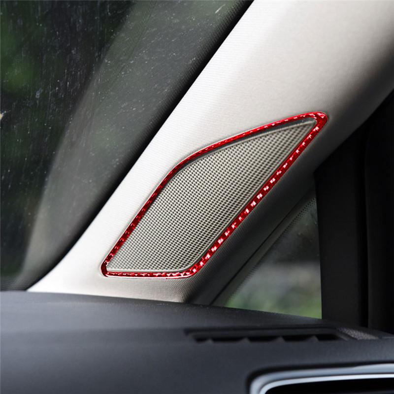Автомобильные аксессуары для Volkswagen VW Golf 7 GTI MK7 2014-стайлинг автомобиля, внутренние красные наклейки из углеродного волокна