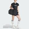 adidas Шорты на кнопках Tiro с монохромным логотипом и эластичной резинкой на талии. Черные женские шорты IB4757