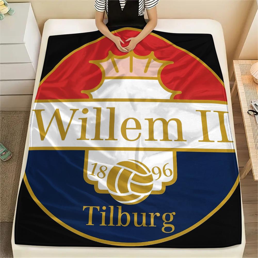 Football Club William II Print Flannel Blanket, High quality Comfortable for All Seasons, Home Decor, Warmth and Comfort