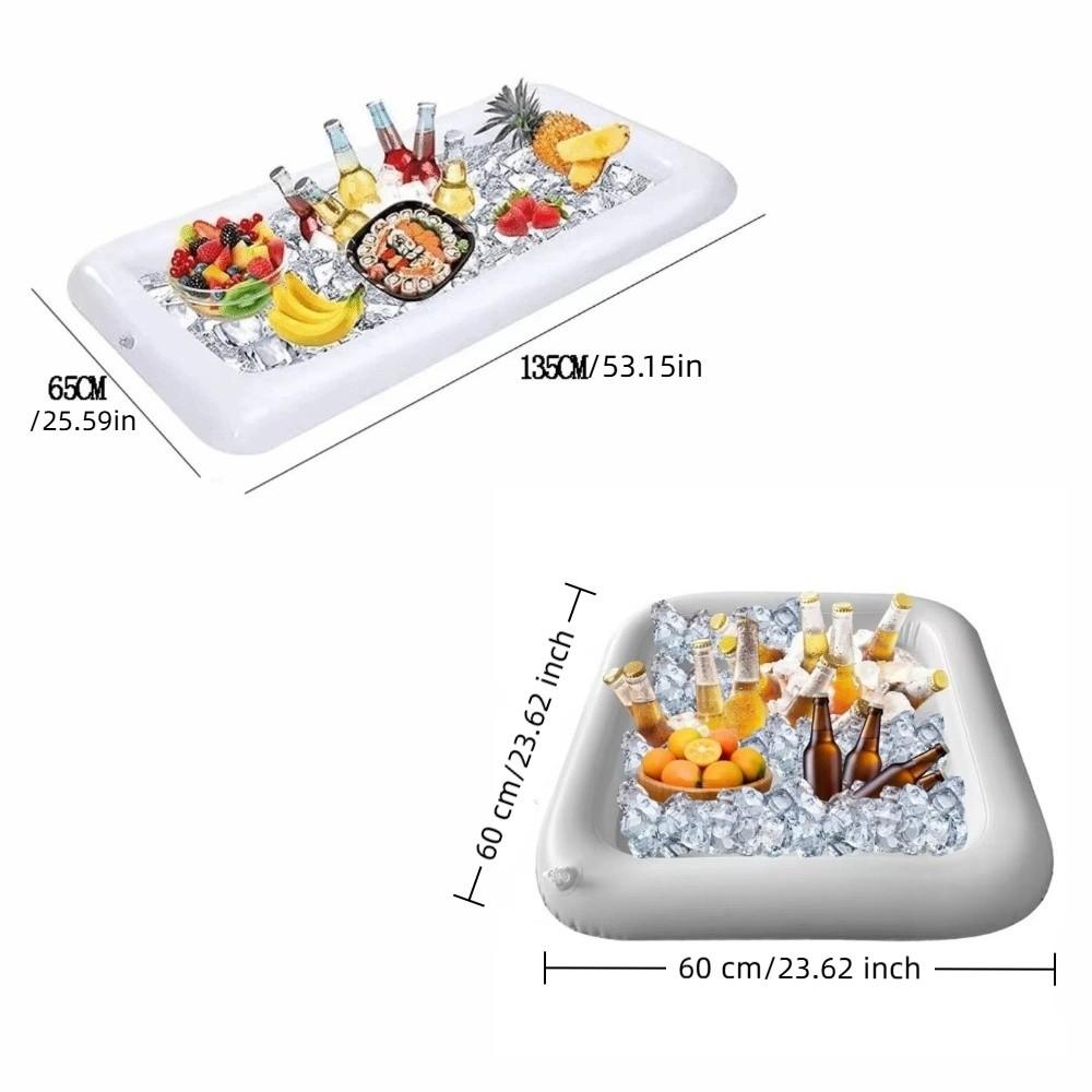 PVC Inflatable Serving Bar Multi-functional Pool Float Tray Summer Salad Tray Pool Party